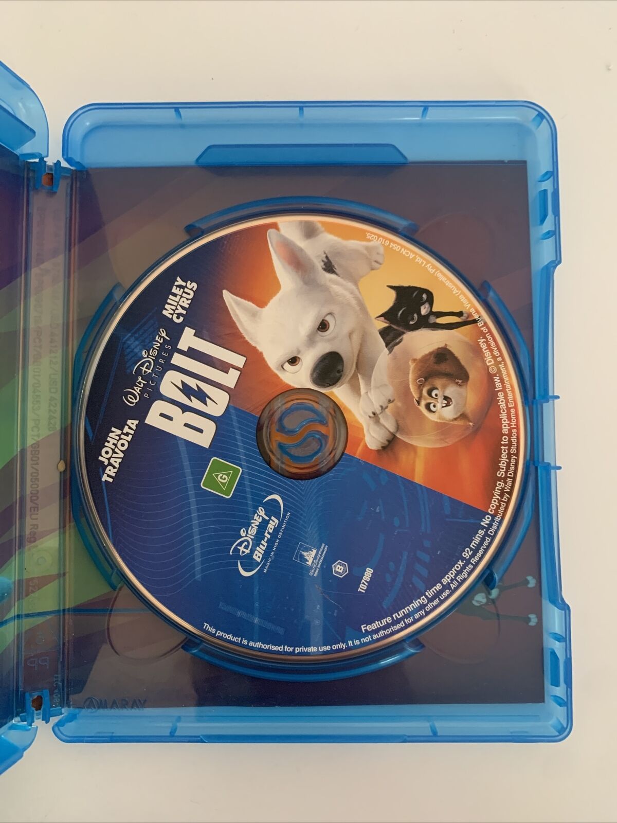 Bolt (Blu-ray, 2008) Disney Animation Film. Region B