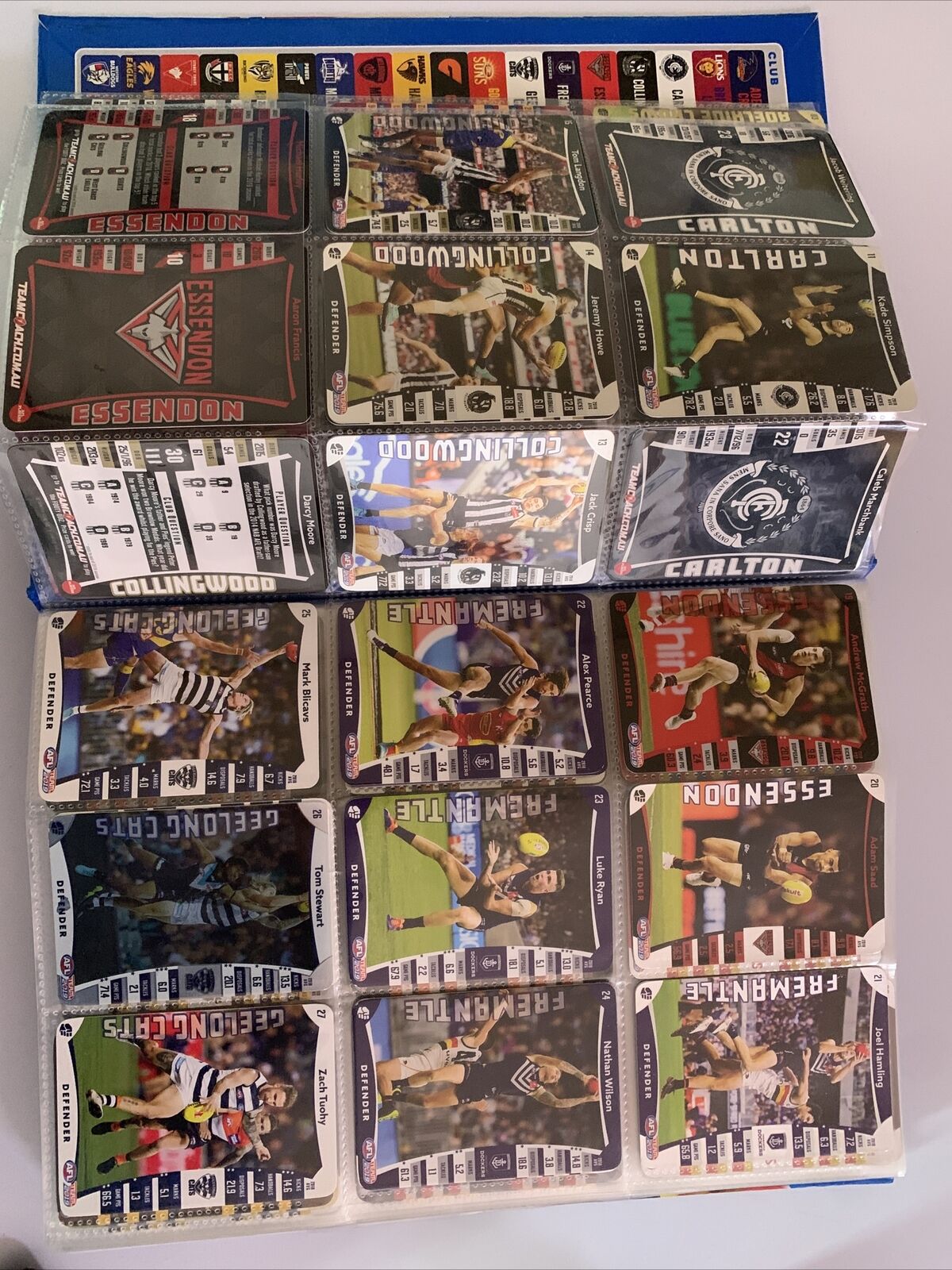 AFL Team 2019 Official AFL Game Cards Collectors Album