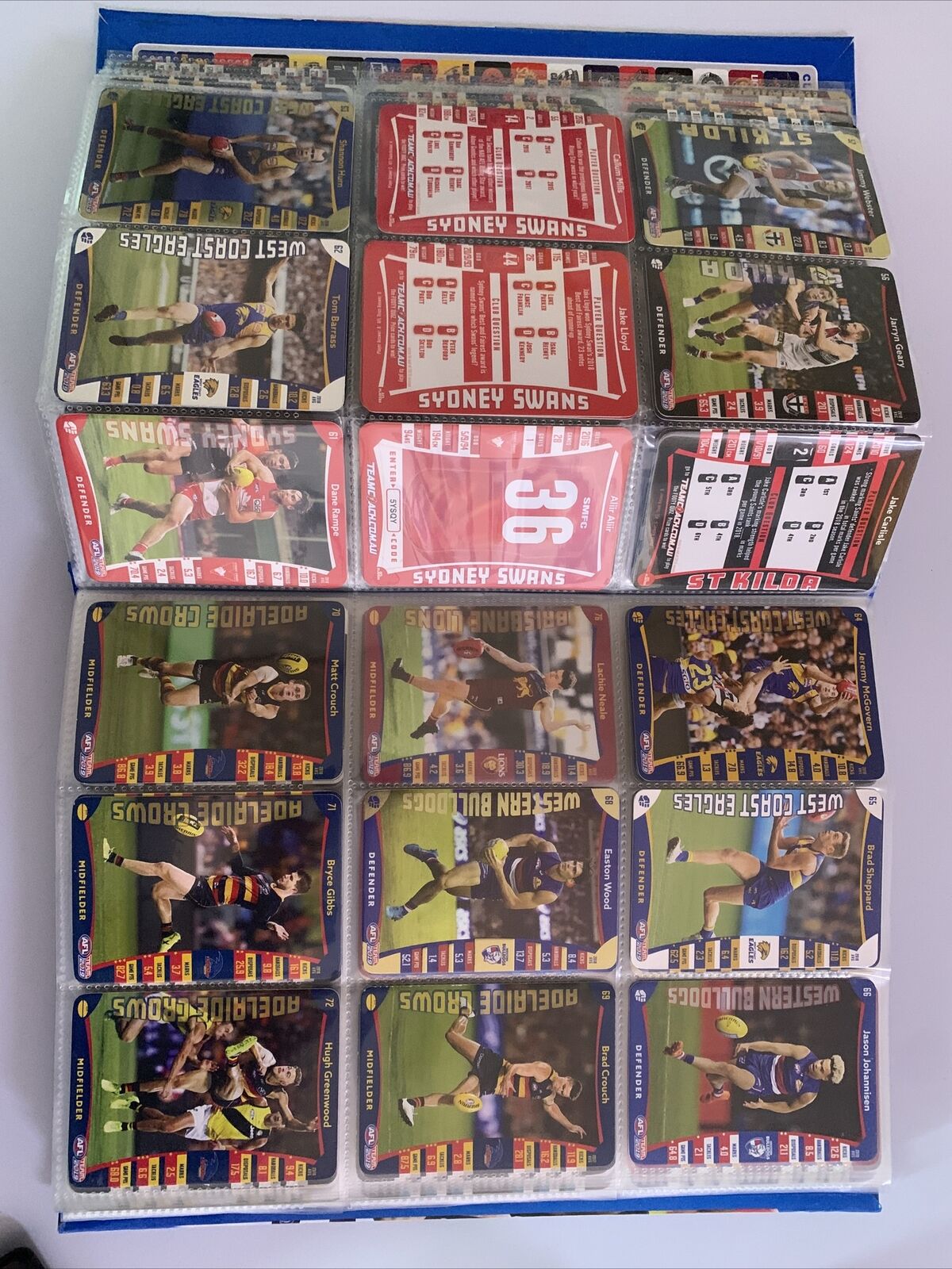 AFL Team 2019 Official AFL Game Cards Collectors Album