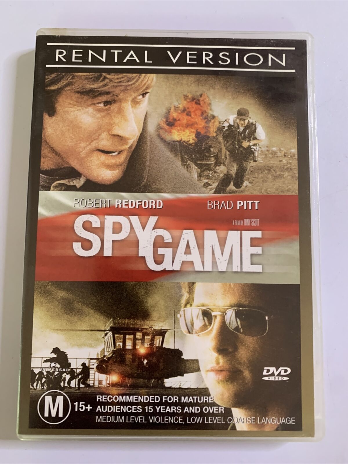 Spy Game (DVD, 2001) Robert Redford, Brad Pitt Region 4