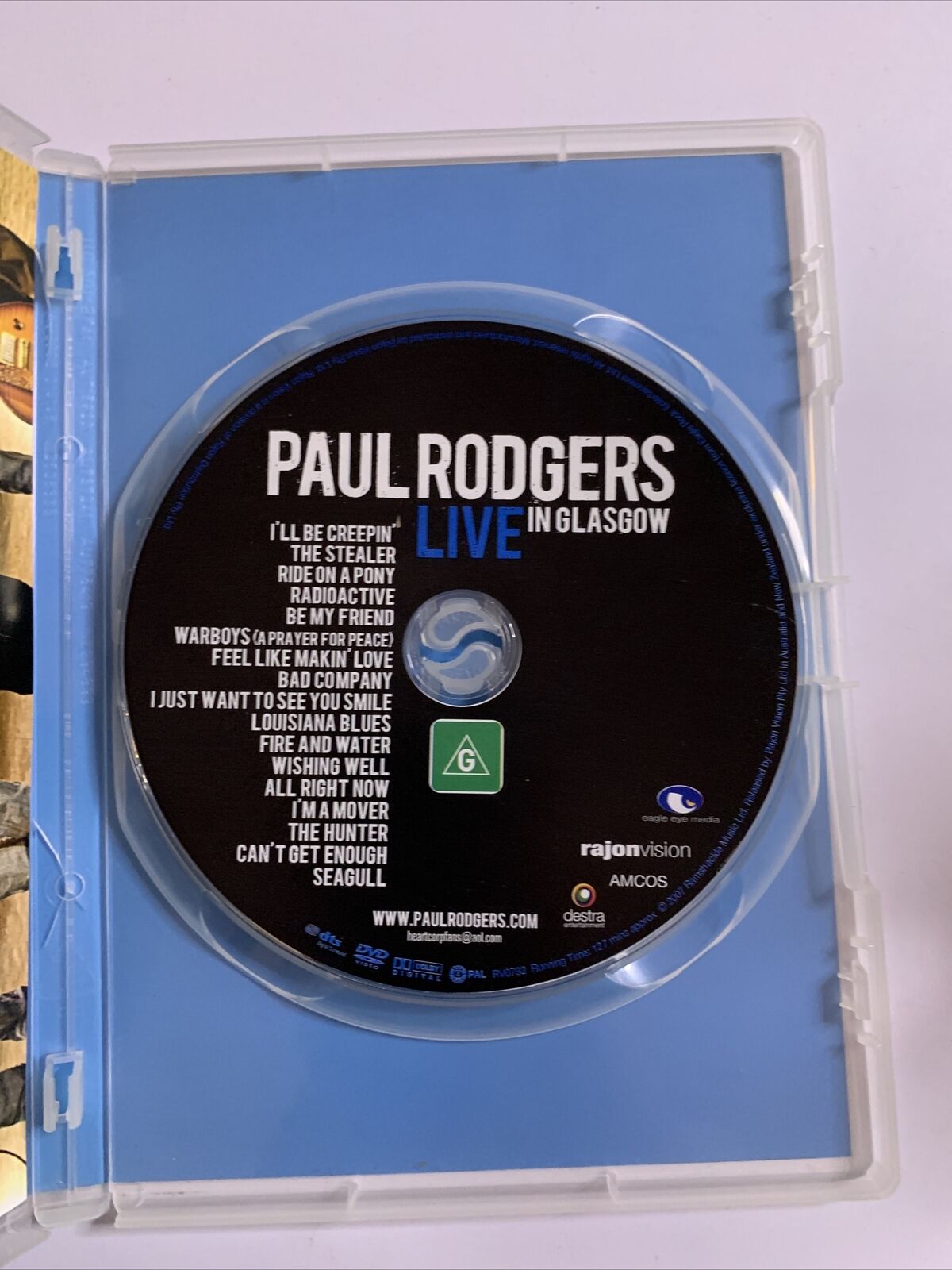 Paul Rodgers - Live In Glasgow  (DVD, 2006) Region 4
