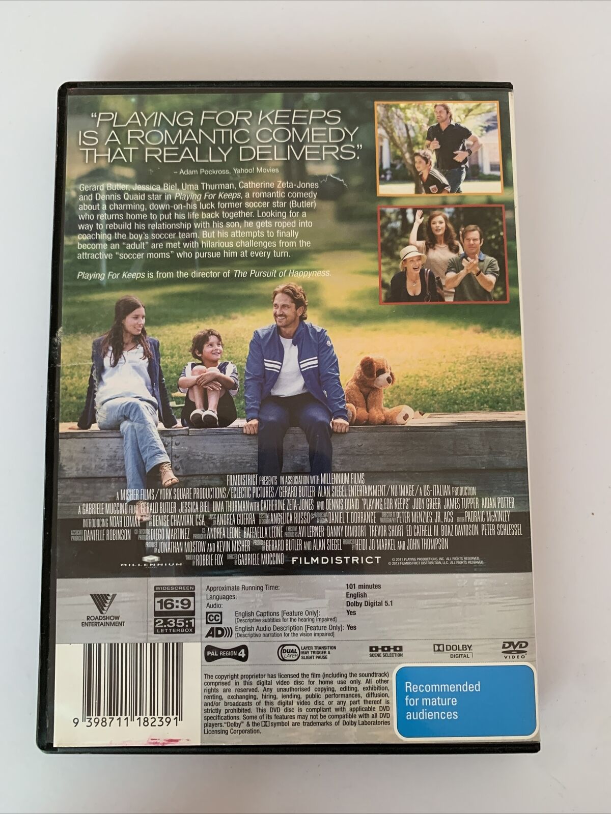 Playing For Keeps (DVD, 2012) Catherine Zeta-Jones, Uma Thurman Region 4