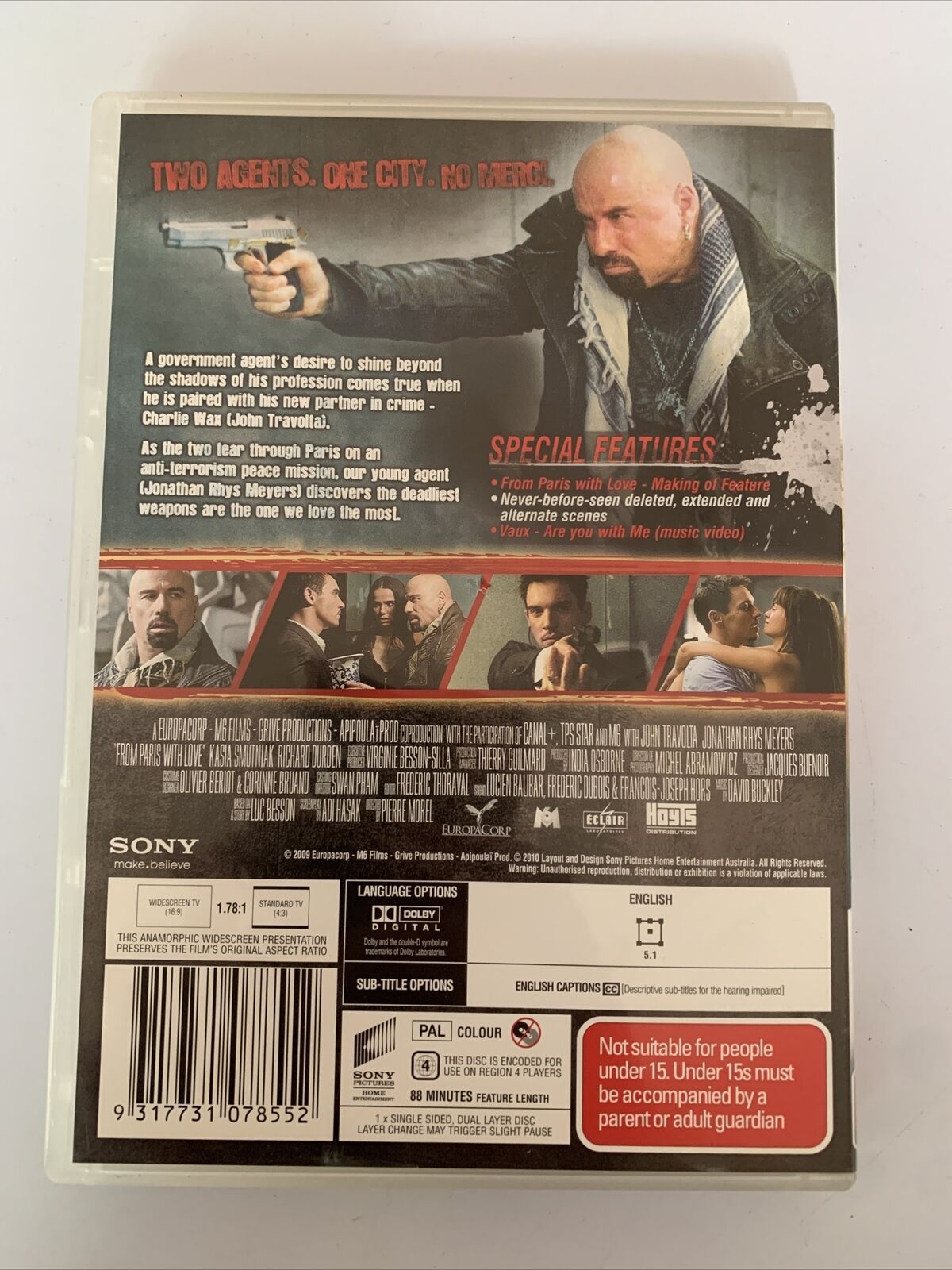 From Paris With Love (DVD, 2010) John Travolta  Region 4