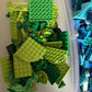 Lego Bulk lot Blue & Green Genuine Pieces 640g