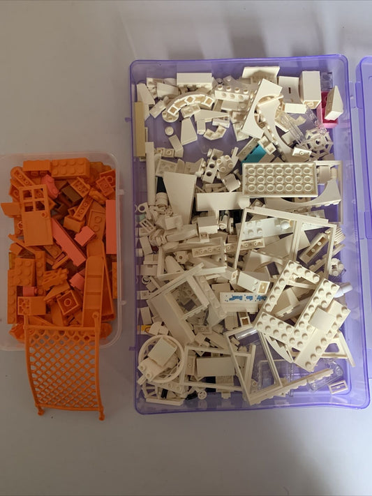 Lego Bulk Lot White & Orange Friends 385g