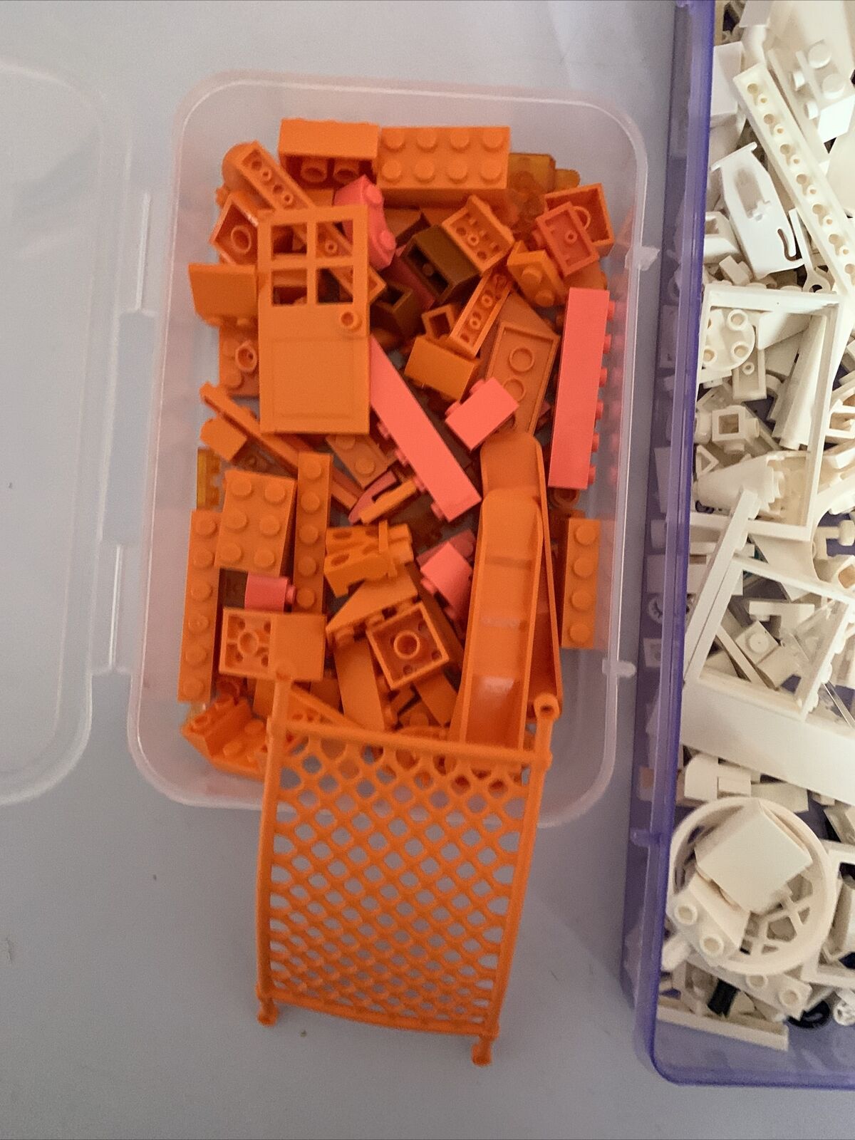 Lego Bulk Lot White & Orange Friends 385g