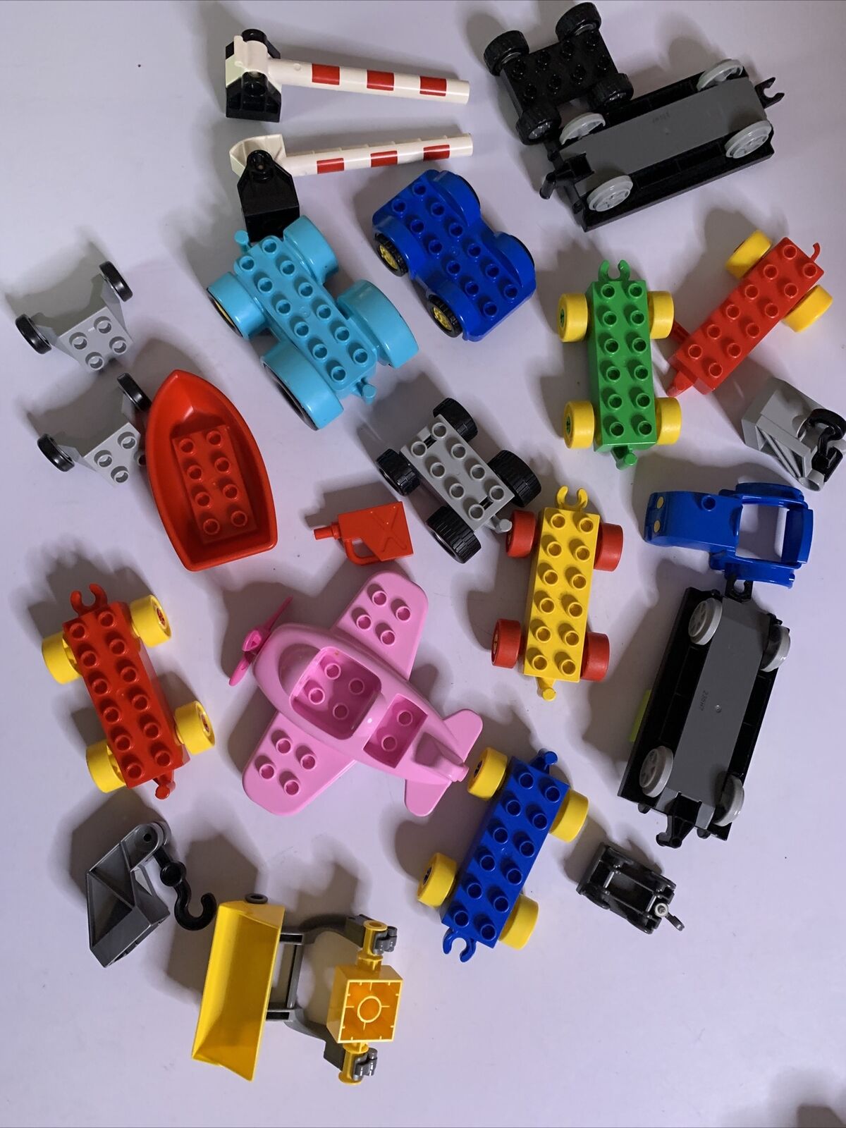Lego Duplo Transport Cars Boat Tractors Train Bulk Set 715g