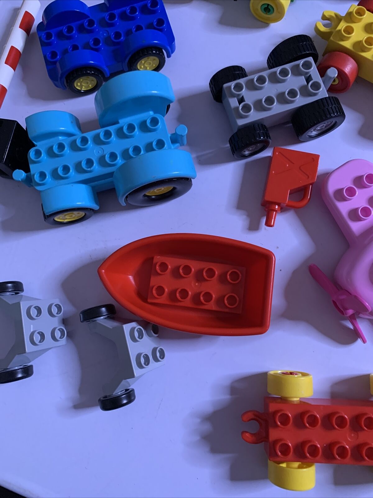 Lego Duplo Transport Cars Boat Tractors Train Bulk Set 715g
