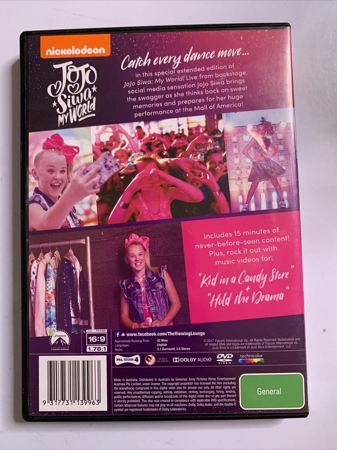 jojo-siwa-my-world-dvd-2017-guy-amir-kayla-marie-gaskin-region-4