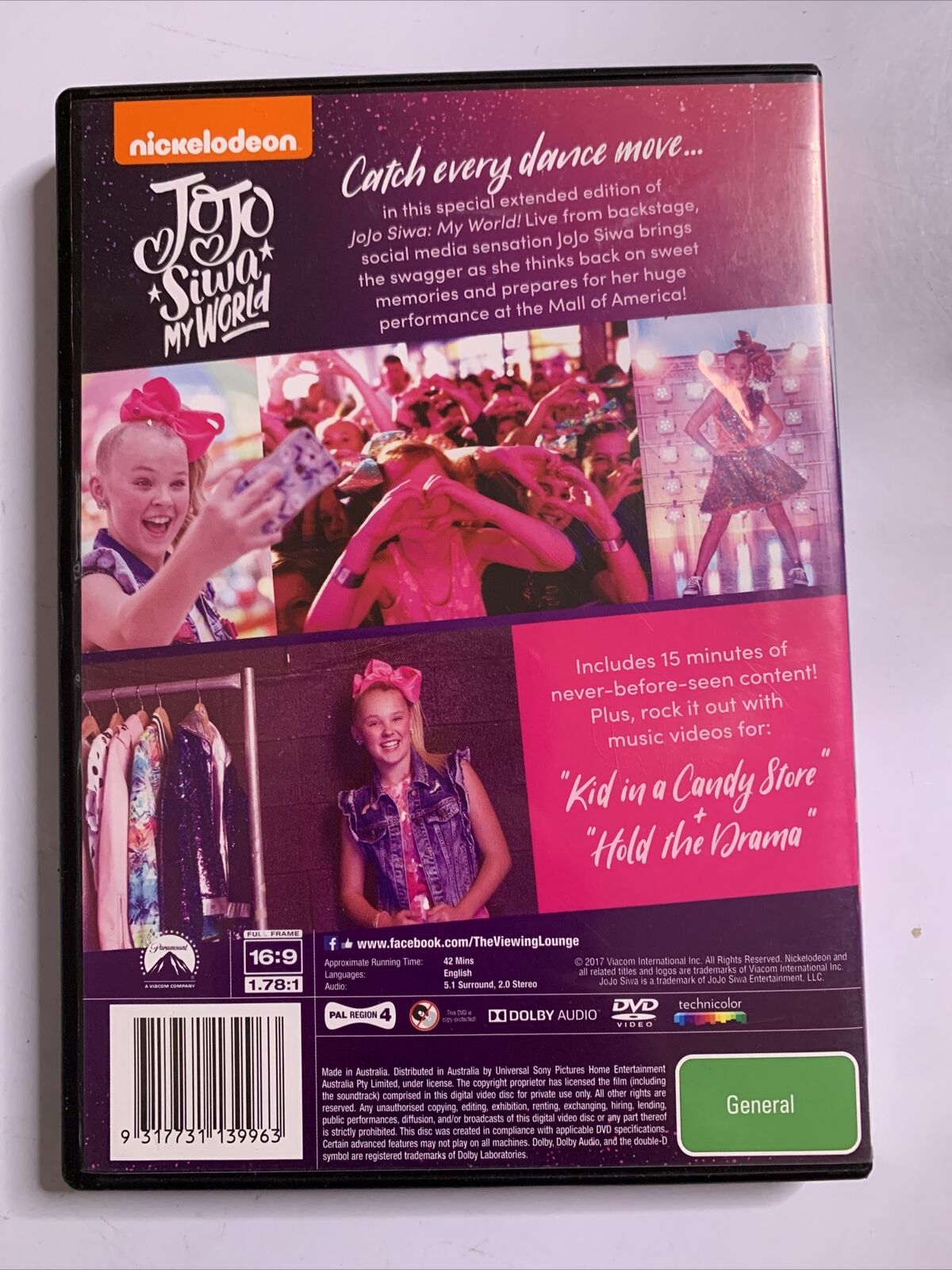 Jojo Siwa - My World (DVD, 2017) Guy Amir, Kayla Marie Gaskin   Region 4