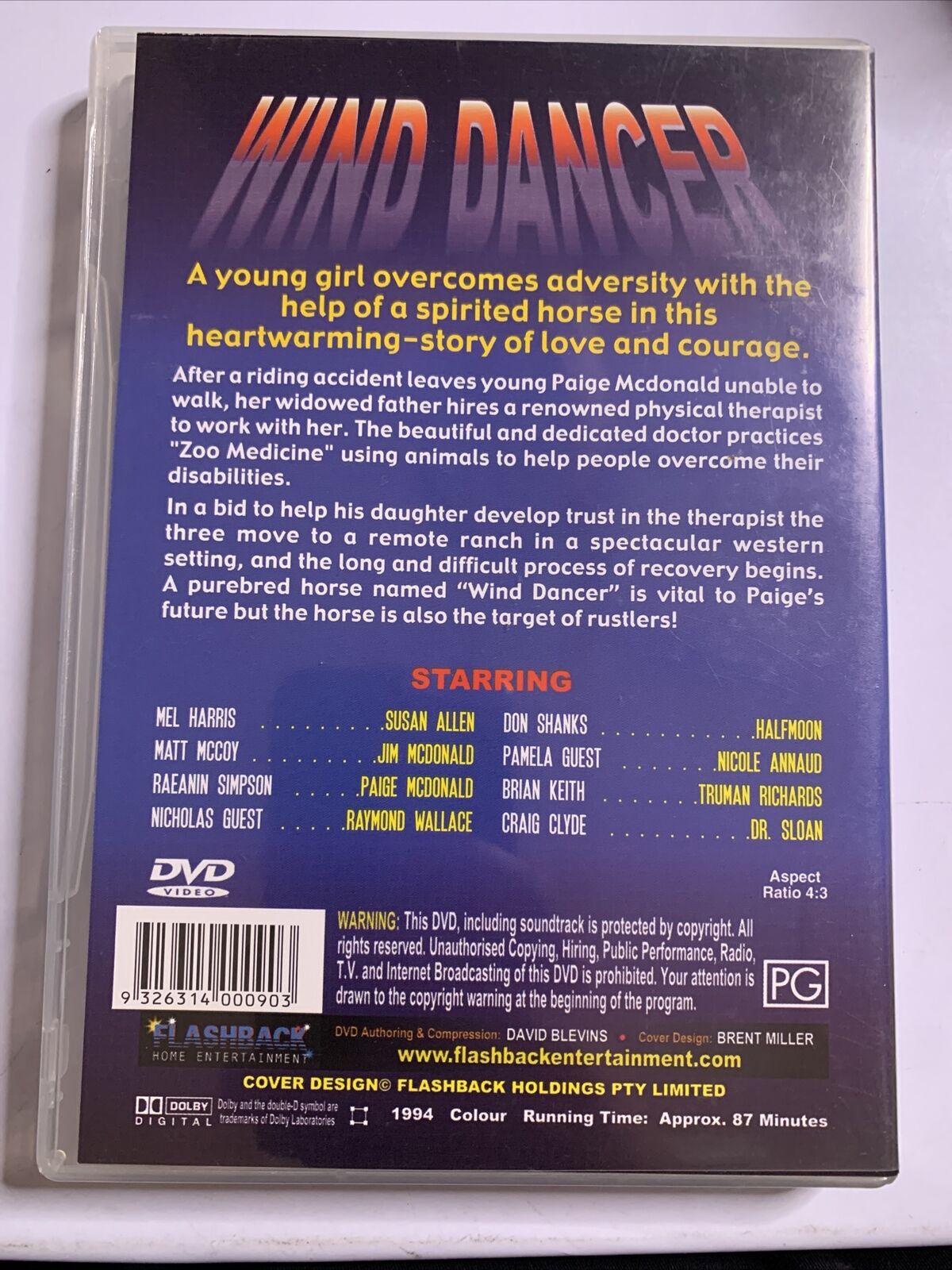 Wind Dancer (DVD, 1993)  Mel Harris, Matt McCoy  All Regions