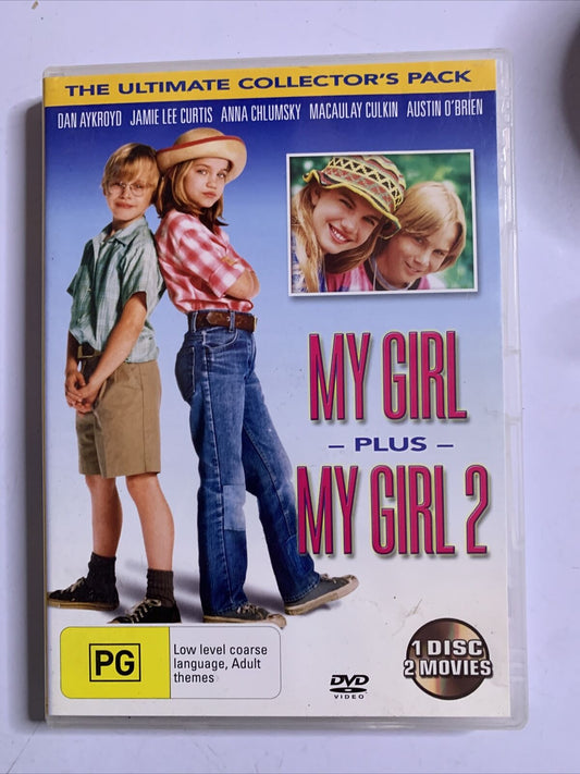 My Girl 1 & 2 (DVD, 1991) Anna Chlumsky, Dan Aykroyd, Macaulay Culkin Region 4