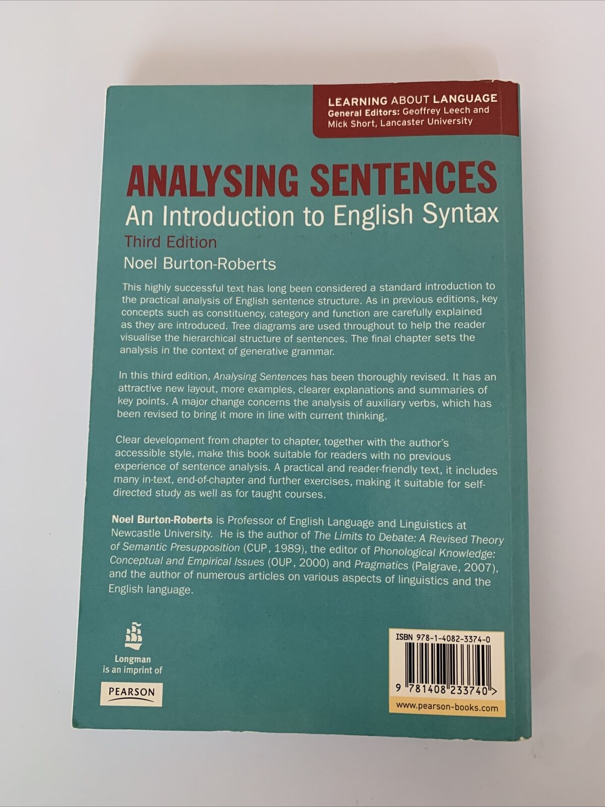 Analysing Sentences - An Introduction To English Syntax by Noel Burton ...