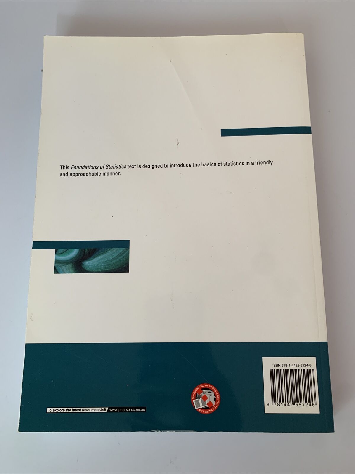 Foundations of Statistics by Garing Francis Textbook