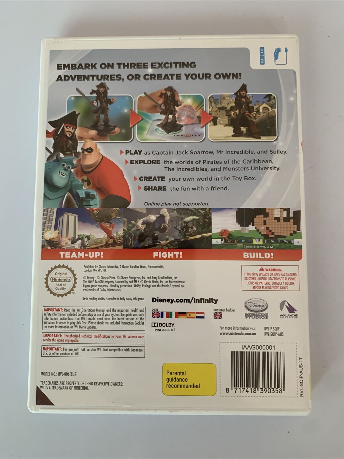 Disney Infinity - Nintendo Wii Game  PAL
