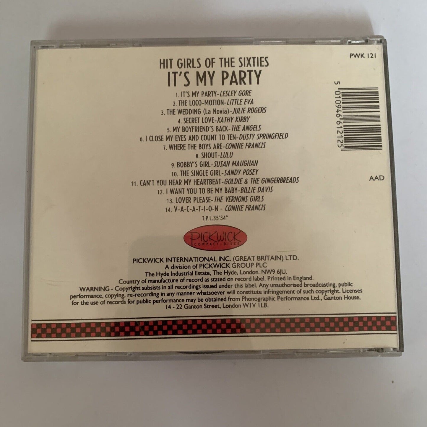 Hit Girls Of The Sixties - It's My Party (CD, 1989)