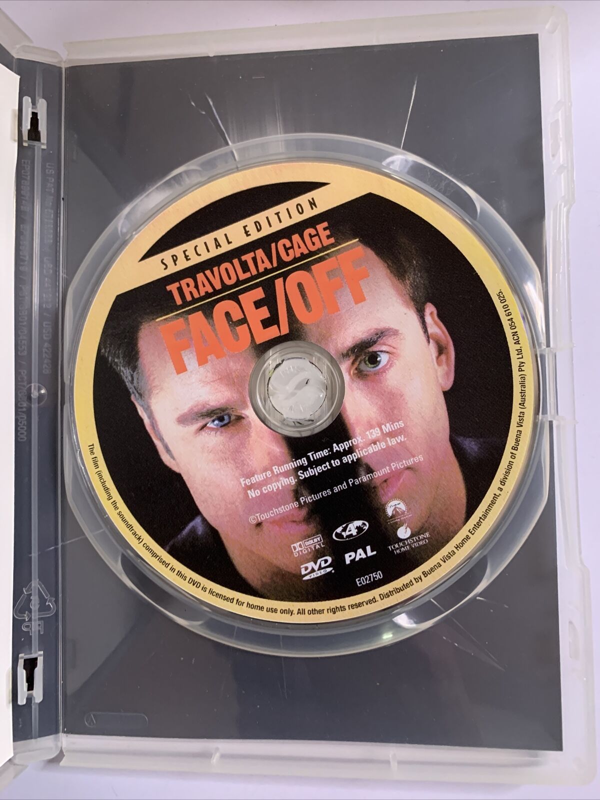 Face/Off - Special Edition (DVD, 1997) Nicolas Cage, John Travolta Region 4