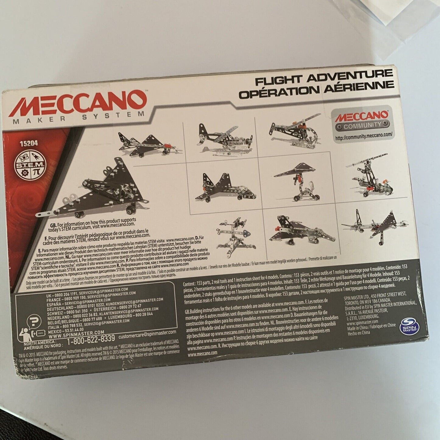 Meccano Maker System Flight Adventure 10 Model Set 15204