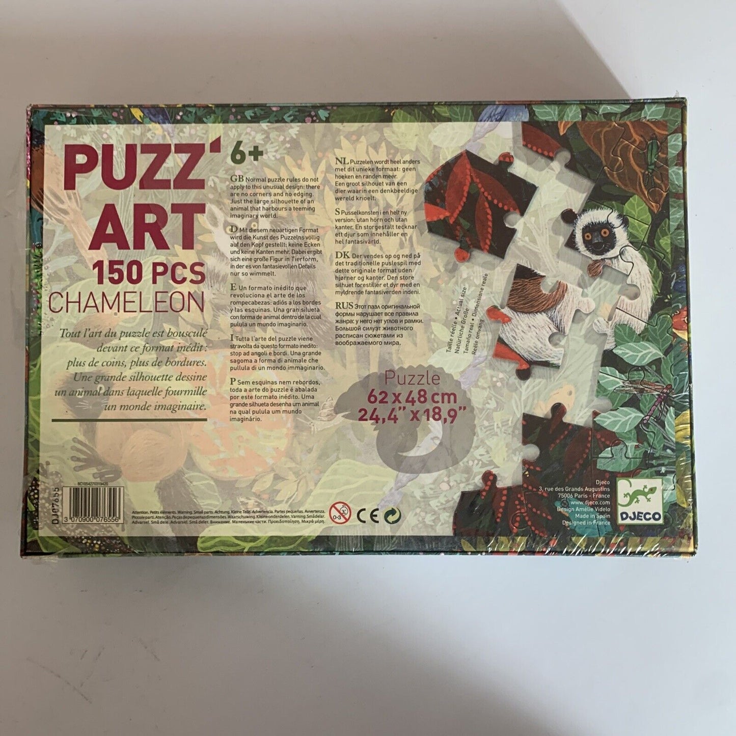 Country House By Waterfall + Puzz Art Chameleon Jigsaw Puzzle *New Sealed*