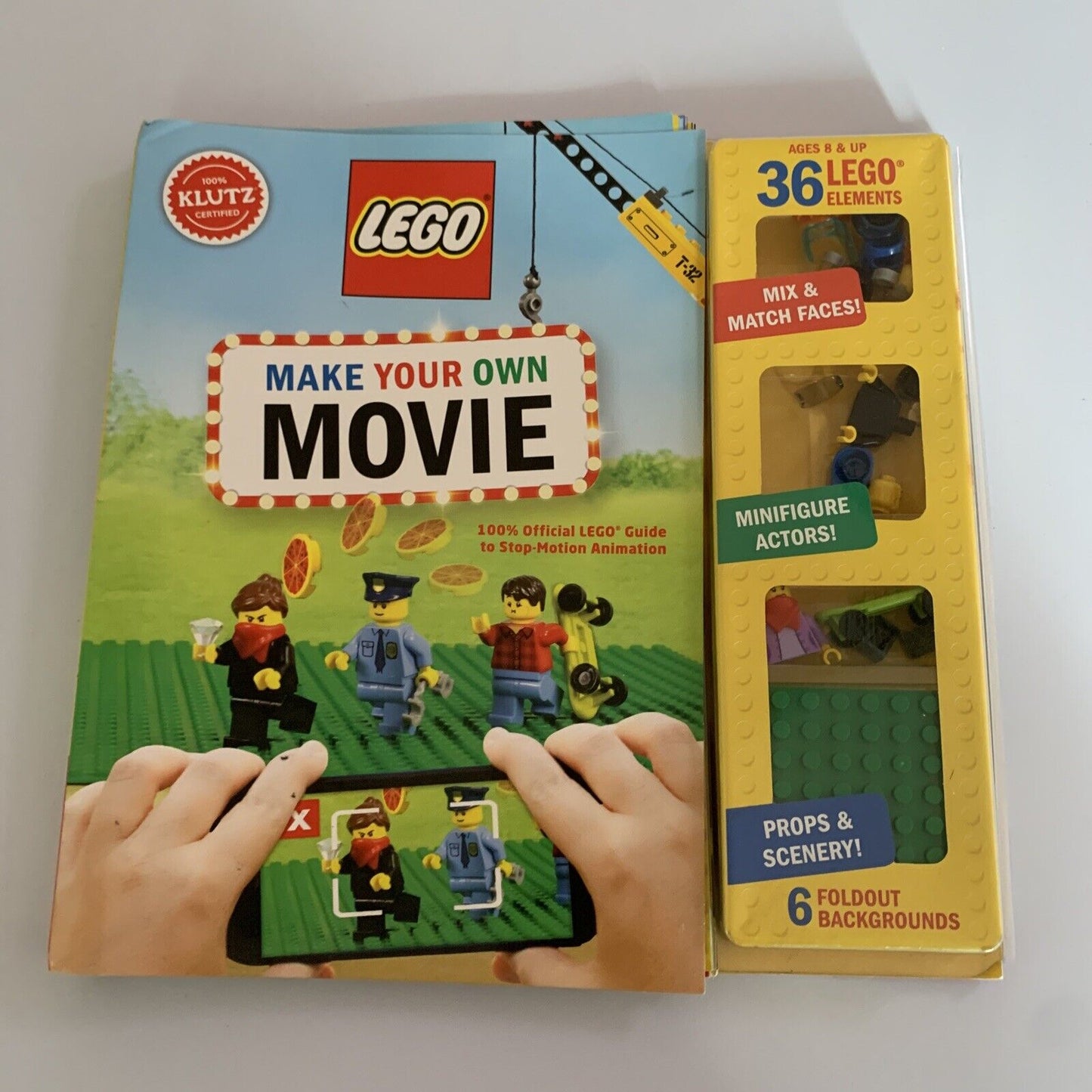 LEGO Make Your Own Movie Book Klutz Stop Animation Motion Minifigure Brick NEW