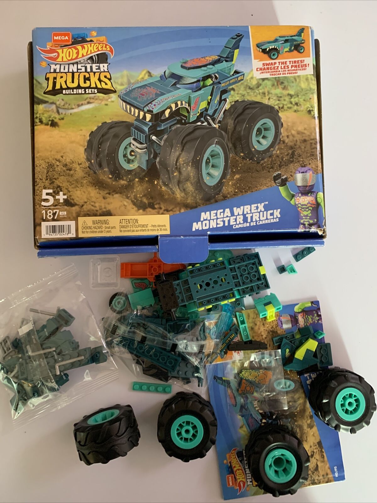 Mega Hot Wheels Monster Trucks Mega Wrex Building Sets