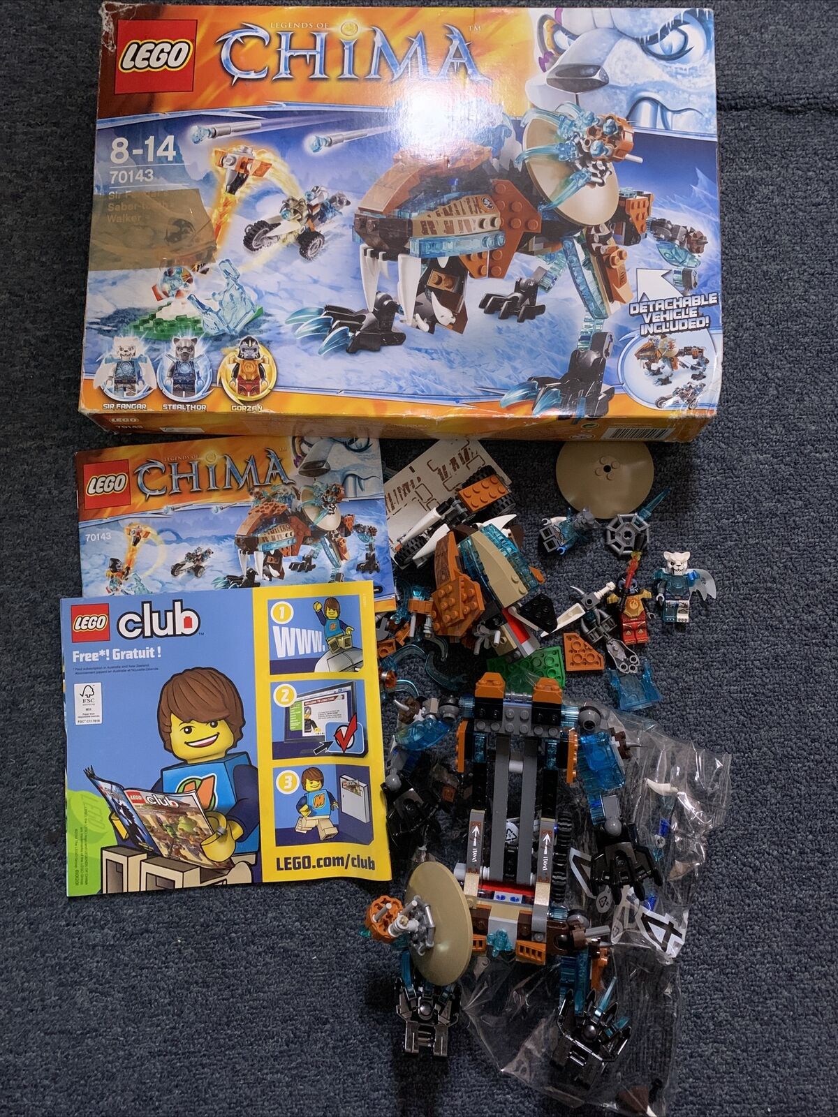 LEGO LEGENDS OF CHIMA: Sir Fangar's Sabre-Tooth Walker (70143) Uncounted