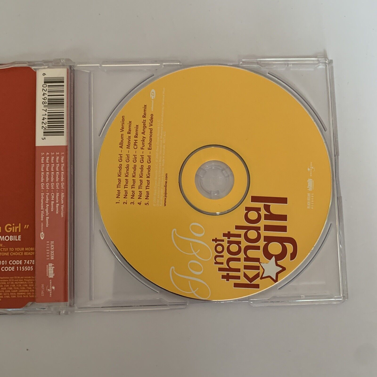 JoJo Not That Kinda Girl (CD, Single, 2005) CD Enhanced Retro Unit