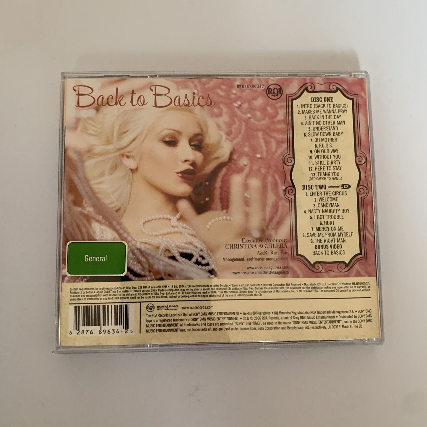 Christina Aguilera – Back To Basics (CD, 2-Disc Set, 2006) Enhanced CD