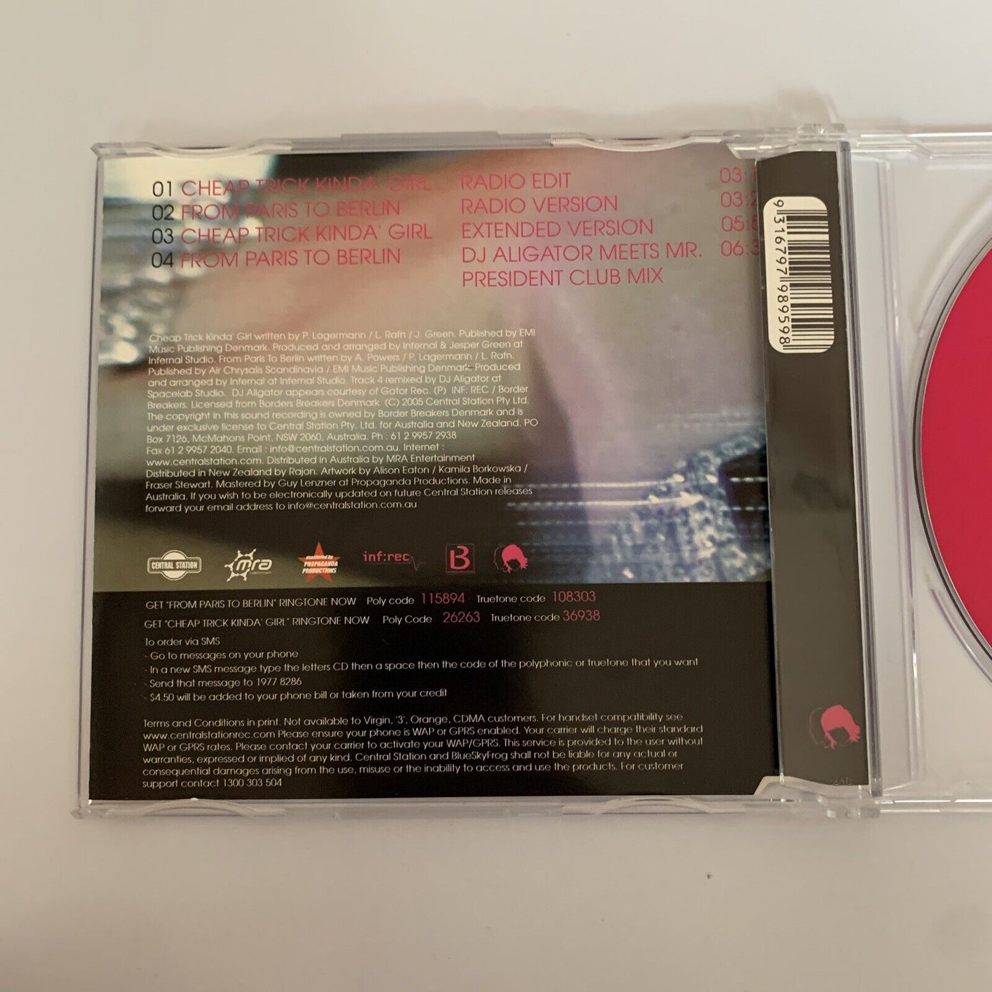 Infernal – Cheap Trick Kinda' Girl / From Paris To Berlin CD 2005 Maxi-Single