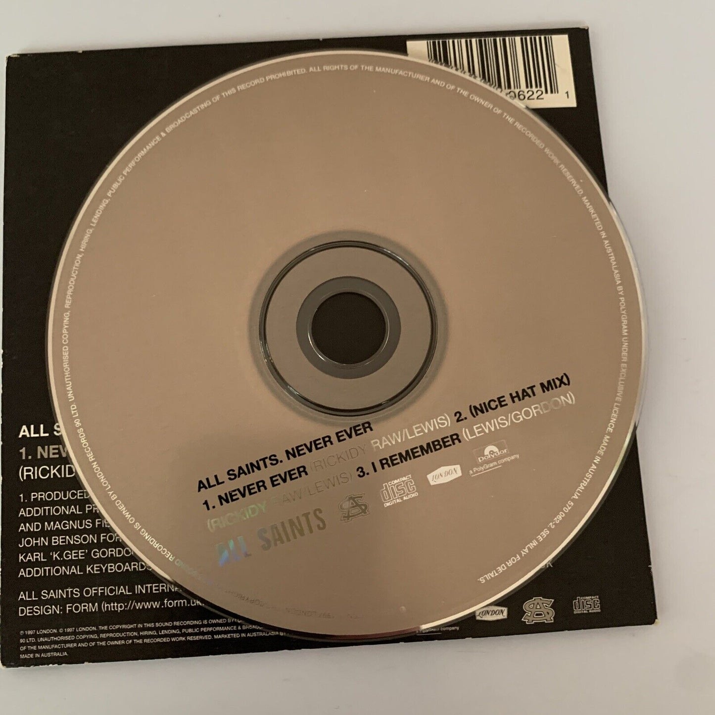 All Saints – Never Ever  (CD, 1997) Single