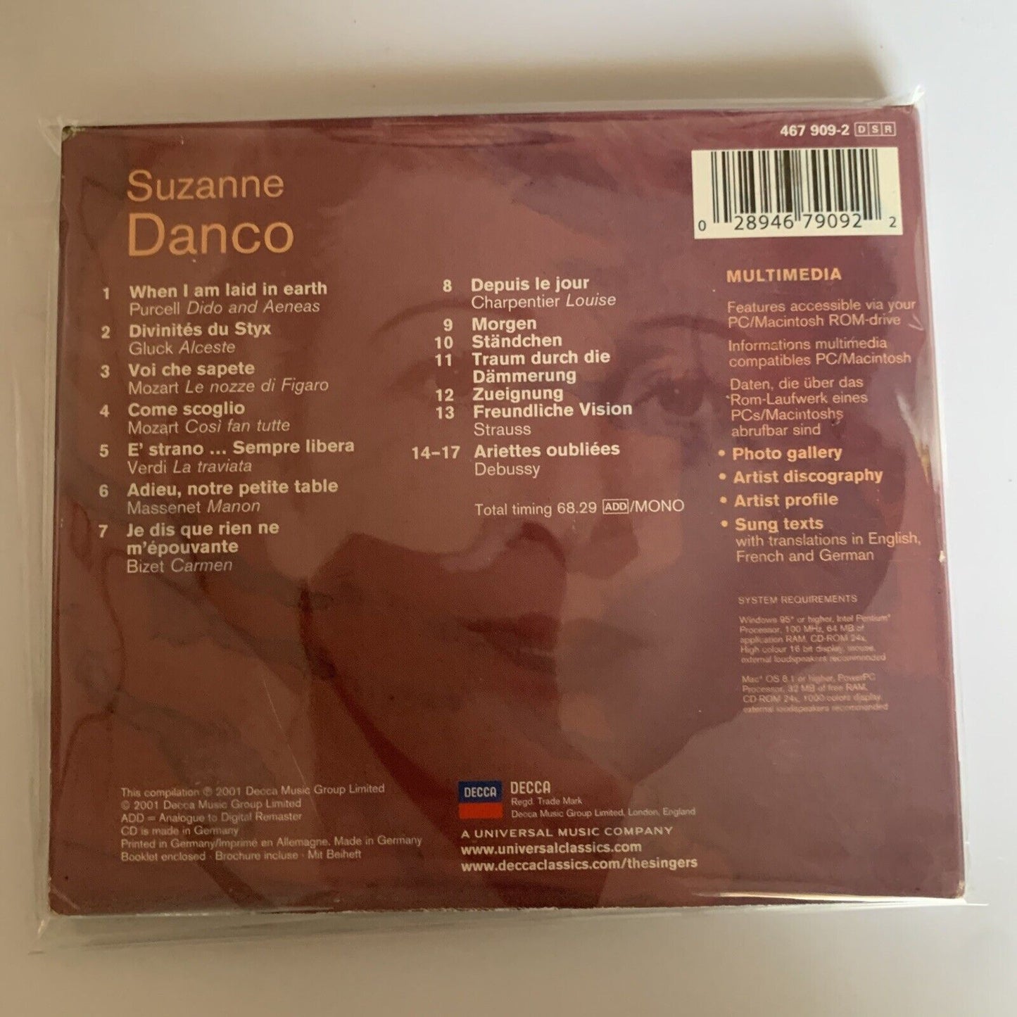 Suzanne Danco – The Singers: Suzanne Danco (CD, 2001) Enhanced CD Album NEW