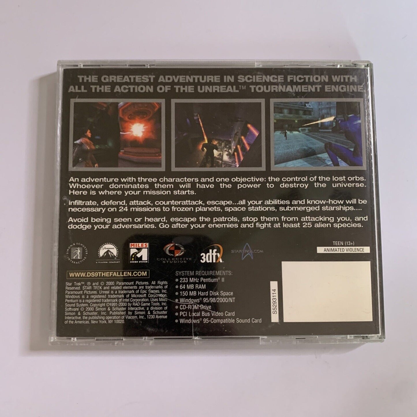 Star Trek Deep Space Nine - The Fallen (PC Windows Game, 2000) FPS Shooter