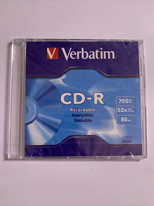 Verbatim CD-R Recordable 700mb 80 Min NEW SEALED