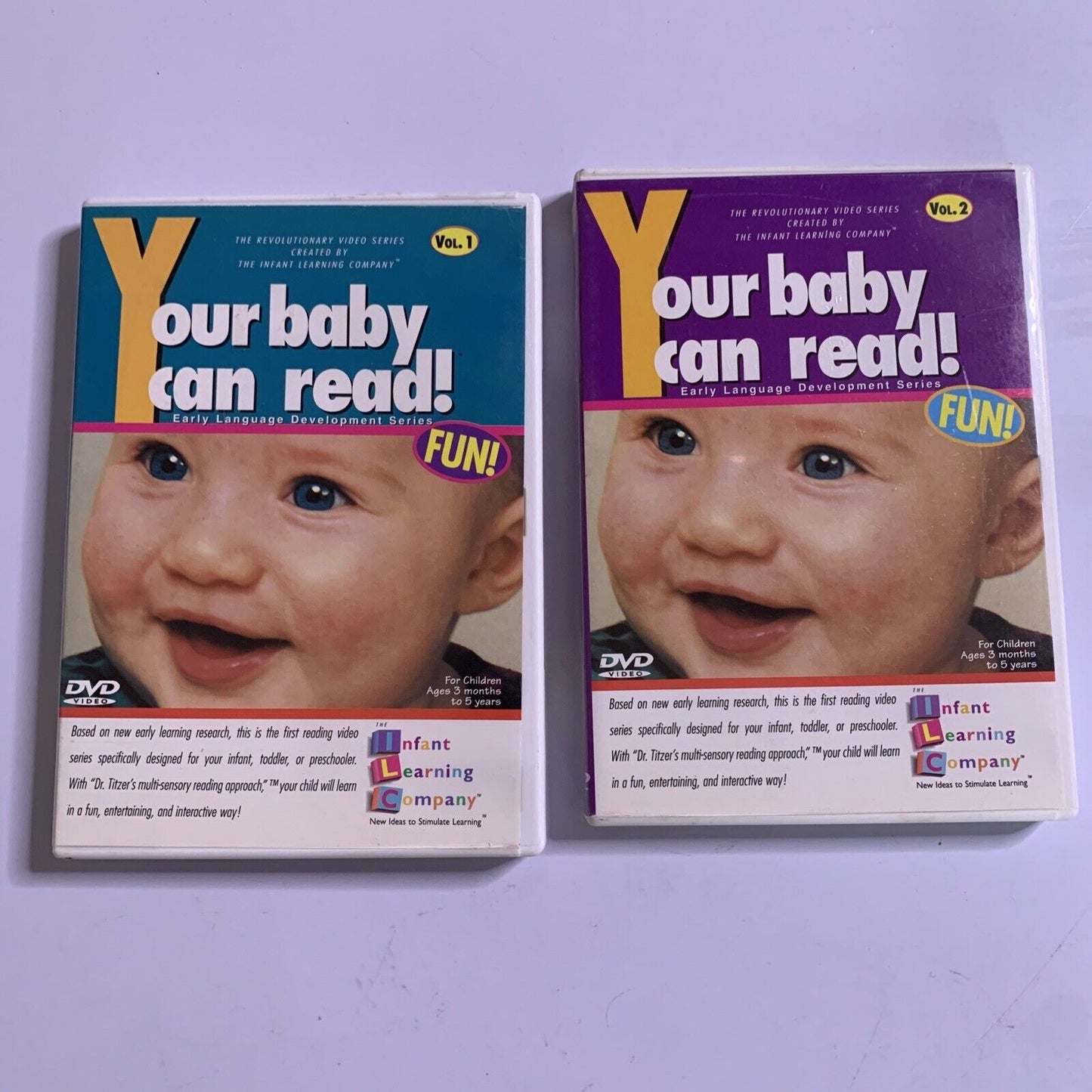 Your Baby Can Read DVD Early Language Development Series Vol 1 & 2 All Regions