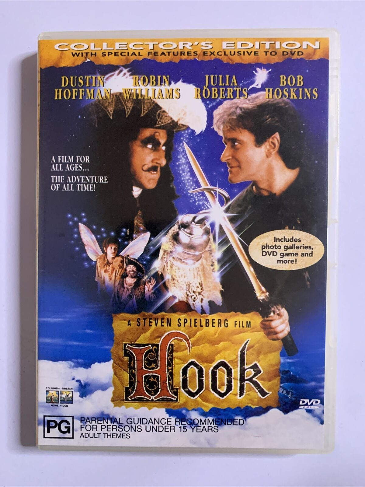 Hook  (DVD, 1991) Dustin Hoffman, Julia Roberts, Robin Williams Region 4