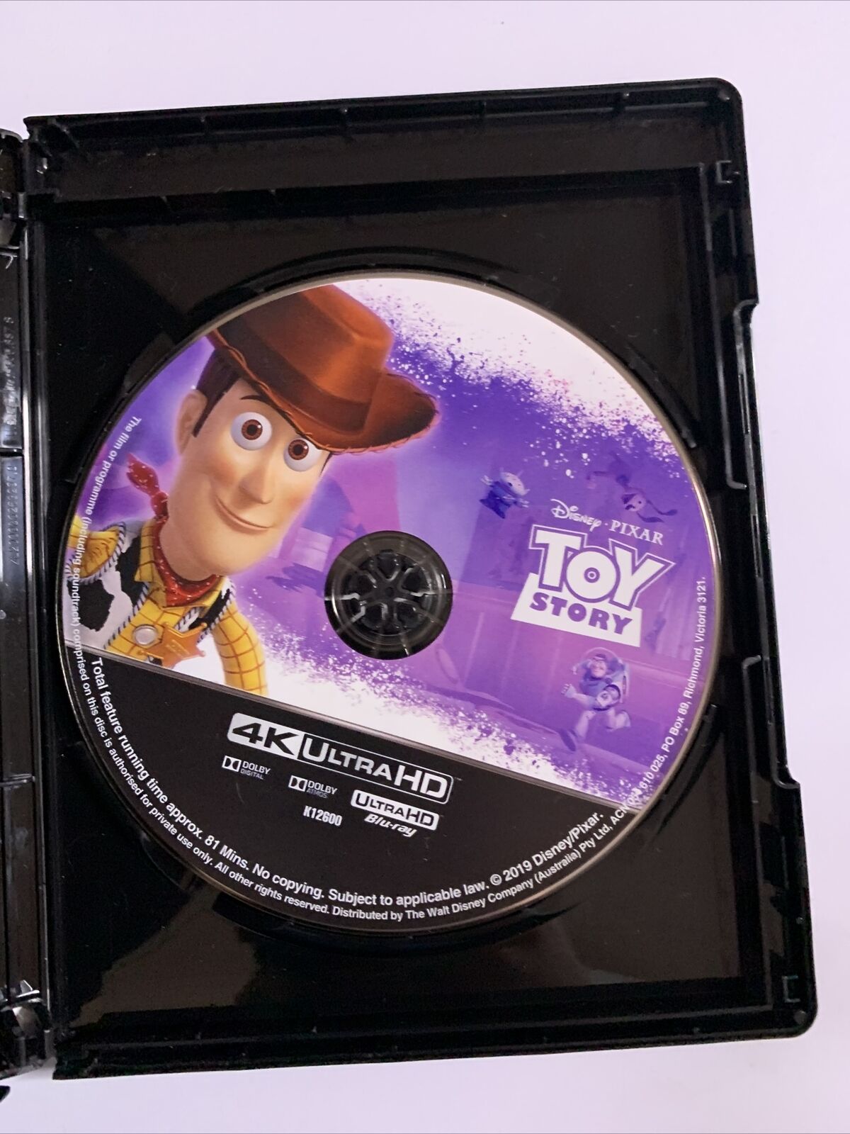 Toy Story 4K UHD (Blu-ray, 1995) Disney Animated Film