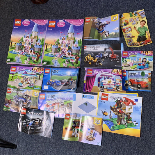 15x Bulk Lot Lego Manuals Friends City Creator Technic Assorted