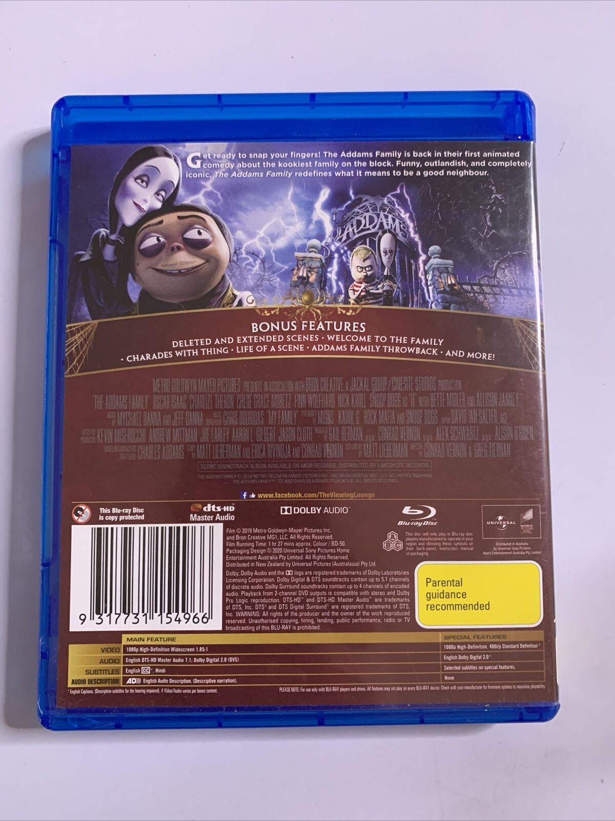The Addams Family (Blu-ray, 2019) Aimee Garcia, Martin Short, Bette Midler