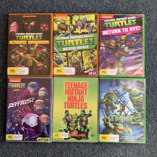 6x Teenage Mutant Ninja Turtles TMNT DVD Region 4