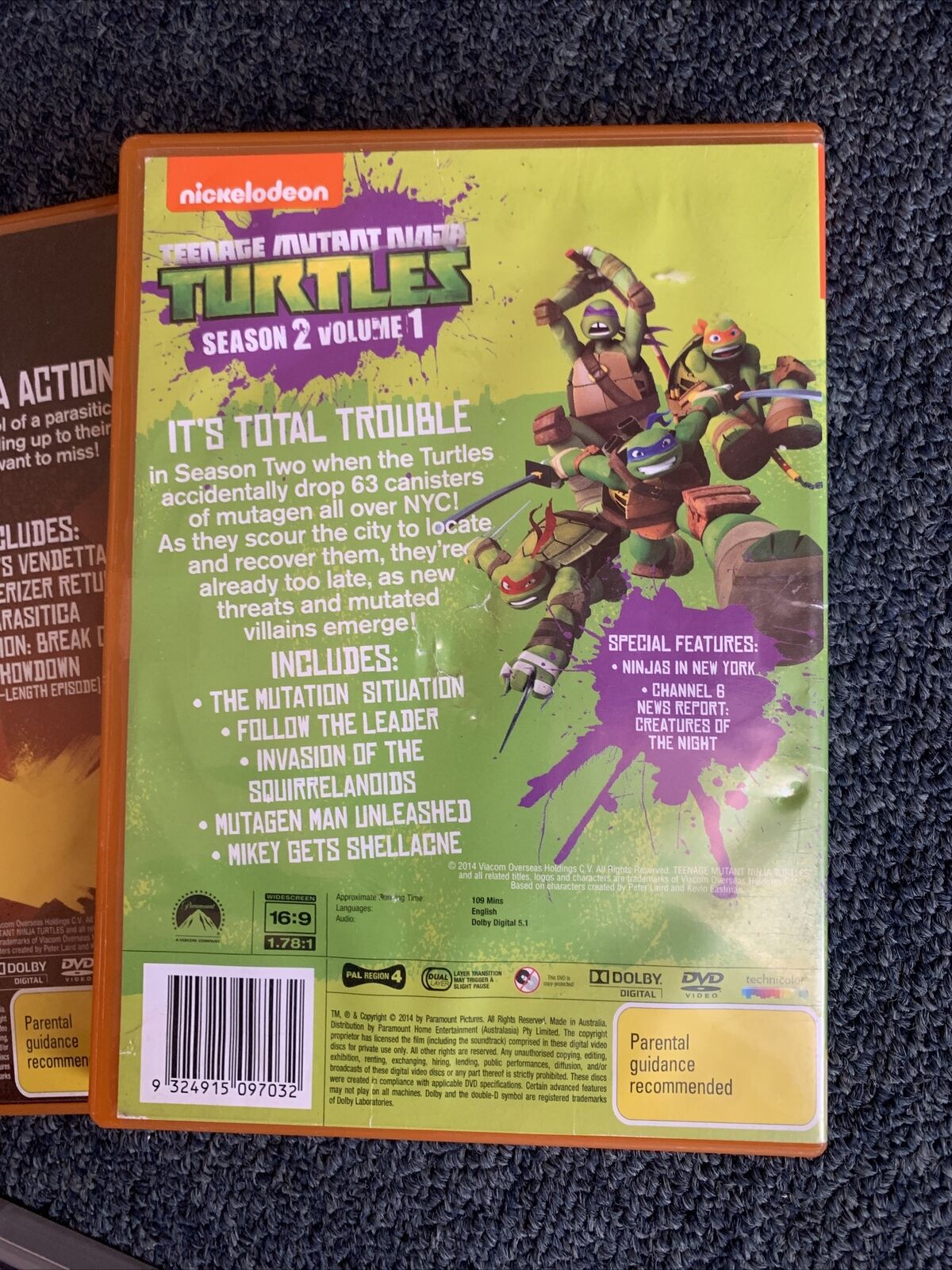 6x Teenage Mutant Ninja Turtles TMNT DVD Region 4