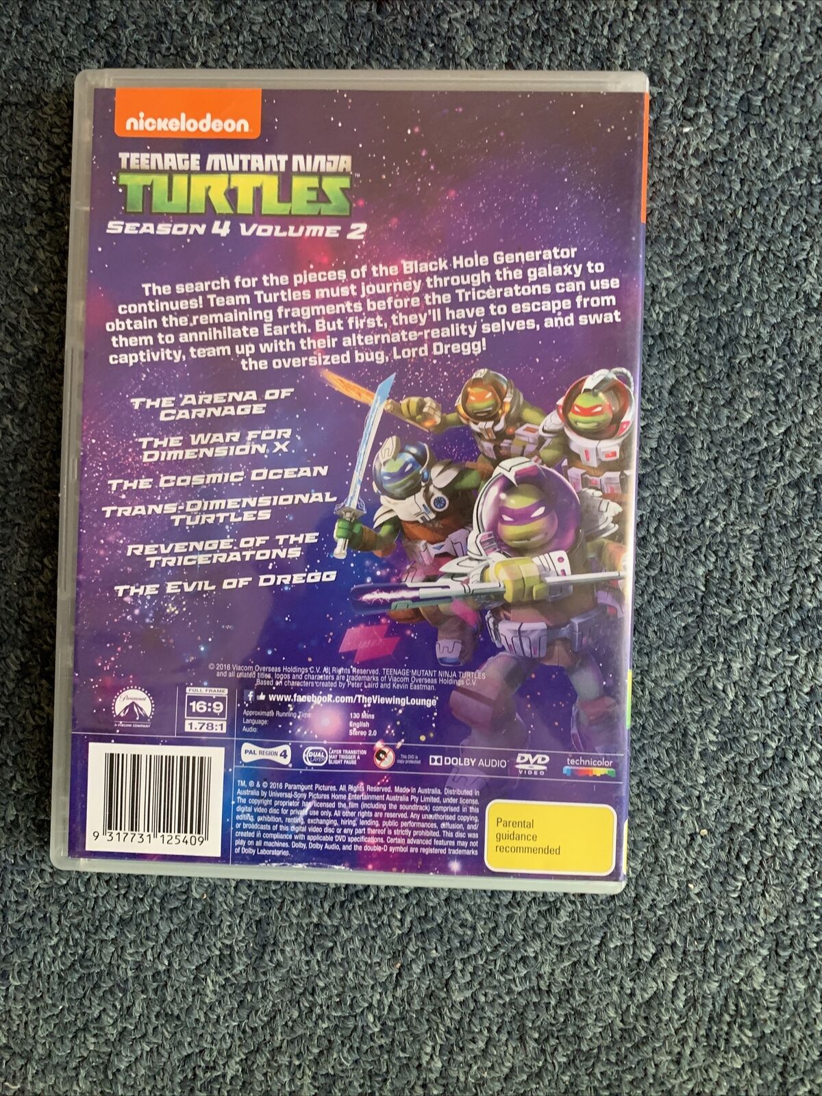 6x Teenage Mutant Ninja Turtles TMNT DVD Region 4