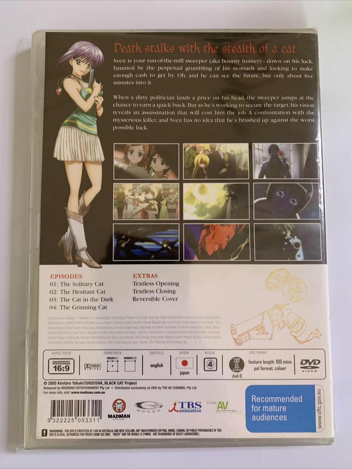 Black Cat : Vol 1 (DVD, 2005) Anime Region 4 NEW