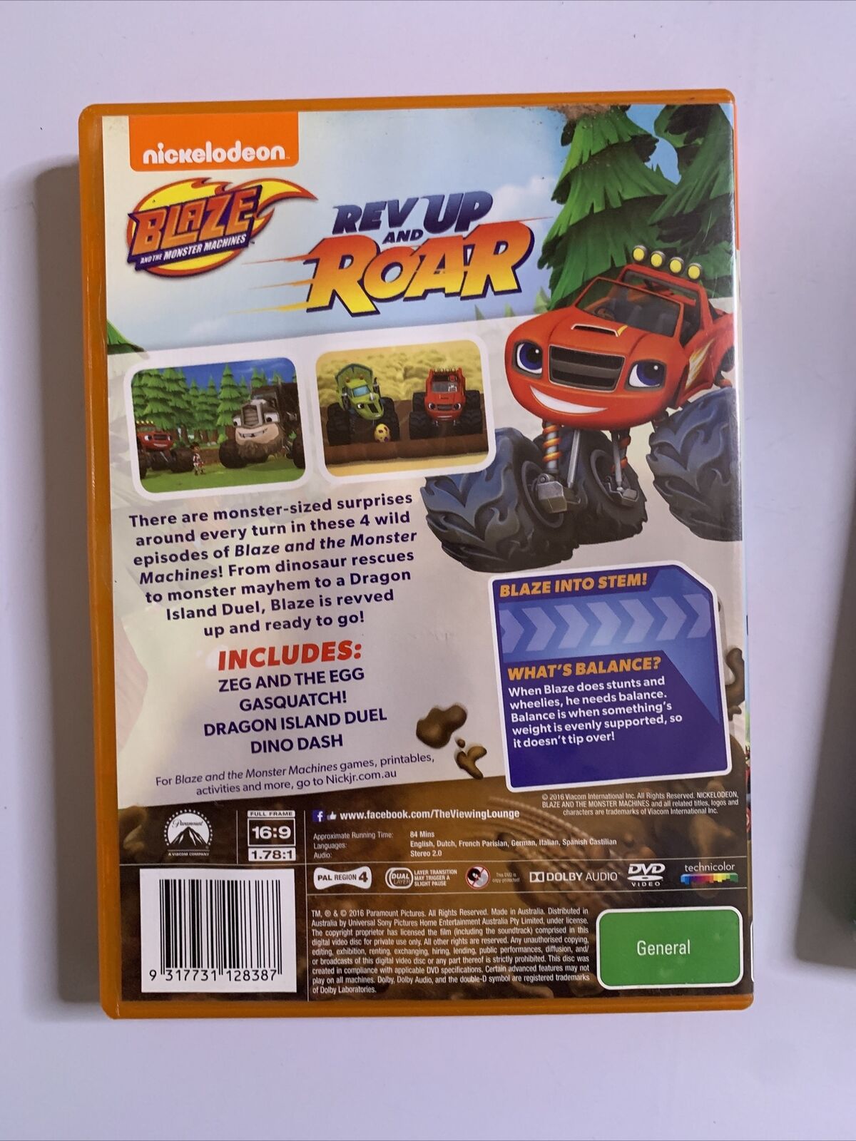 Blaze & The Monster Machines - Rev Up And Roar + Mini Movie (DVD, 2014) Region 4