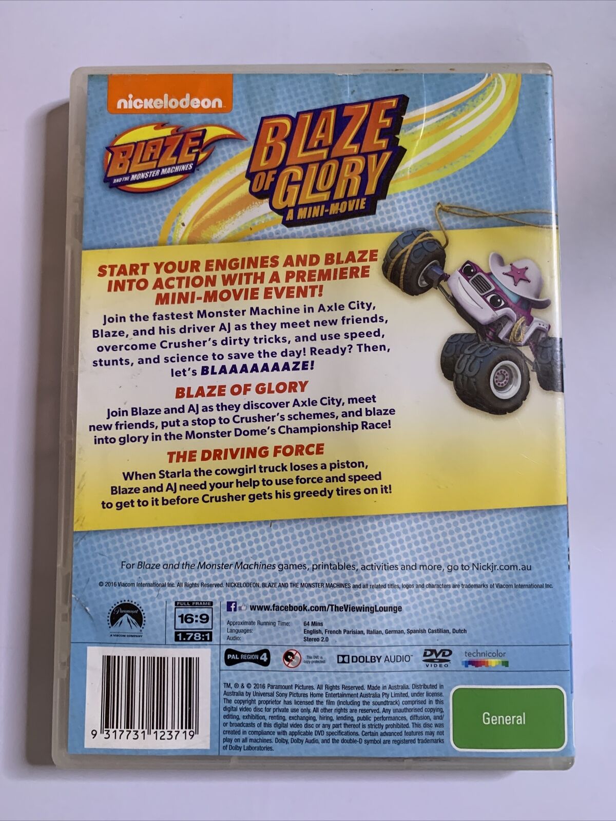 Blaze & The Monster Machines - Rev Up And Roar + Mini Movie (DVD, 2014 ...