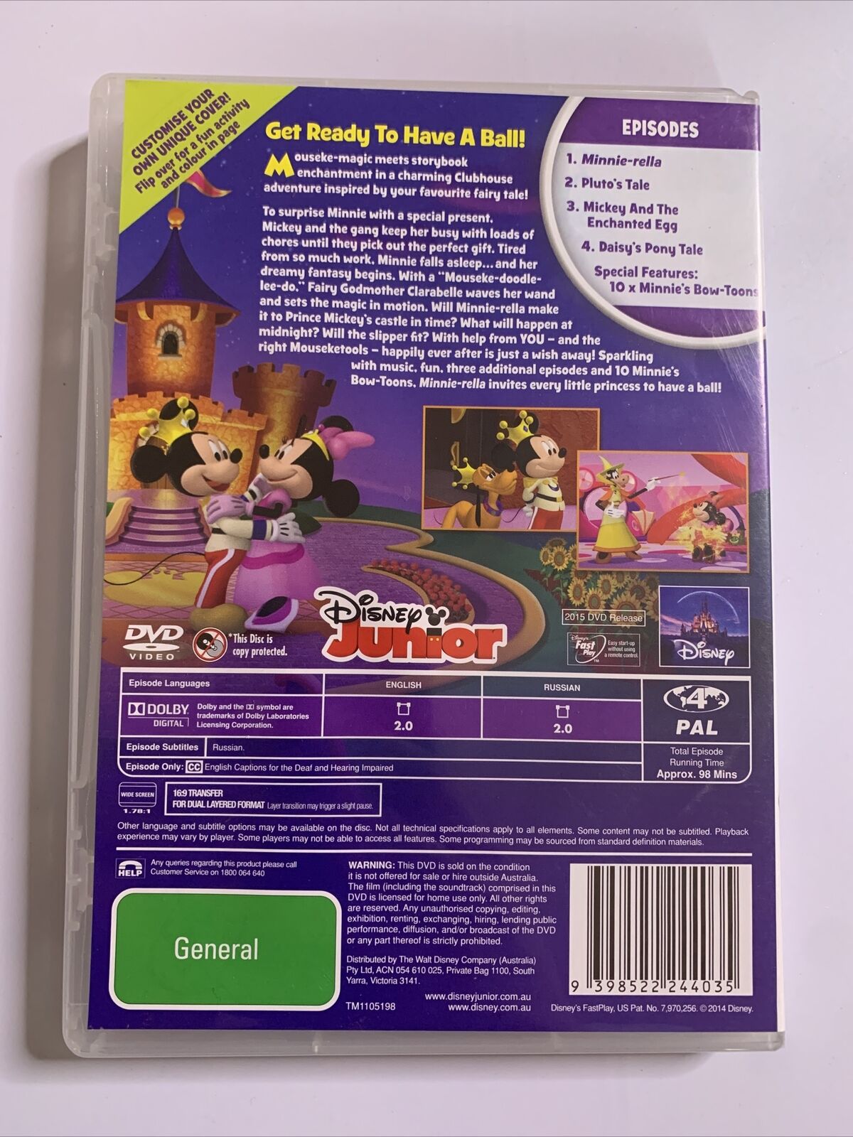 Mickey Mouse Clubhouse - Minnie-Rella (DVD, 2014) Region 4 – Retro Unit