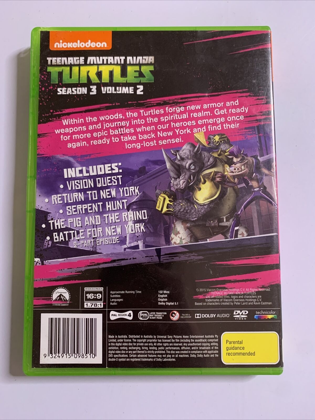 Teenage Mutant Ninja Turtles - Return To NYC! (DVD, 2014) Region 4