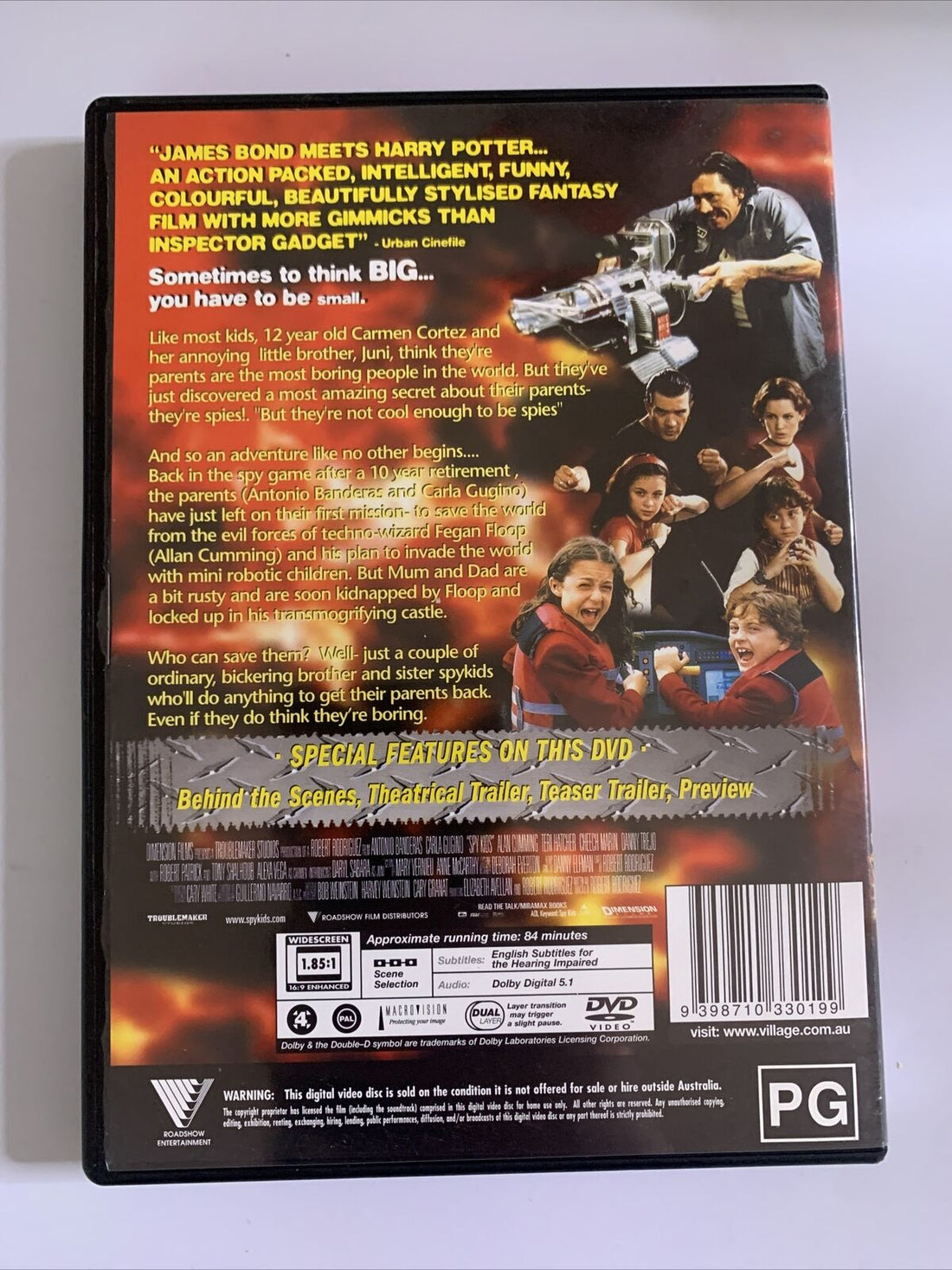Spy Kids DVD 2001 Antonio Banderas Carla Gugino Daryl Sabara Regi spy-kids-dvd-2001-antonio-banderas-carla-gugino-daryl-sabara-regi