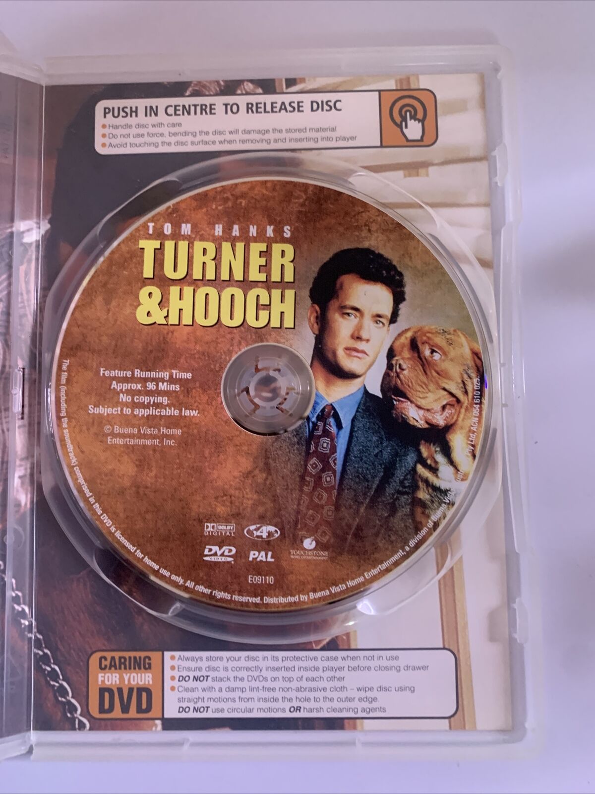 Turner And Hooch (DVD, 1989) Tom Hanks Comedy  Region 4