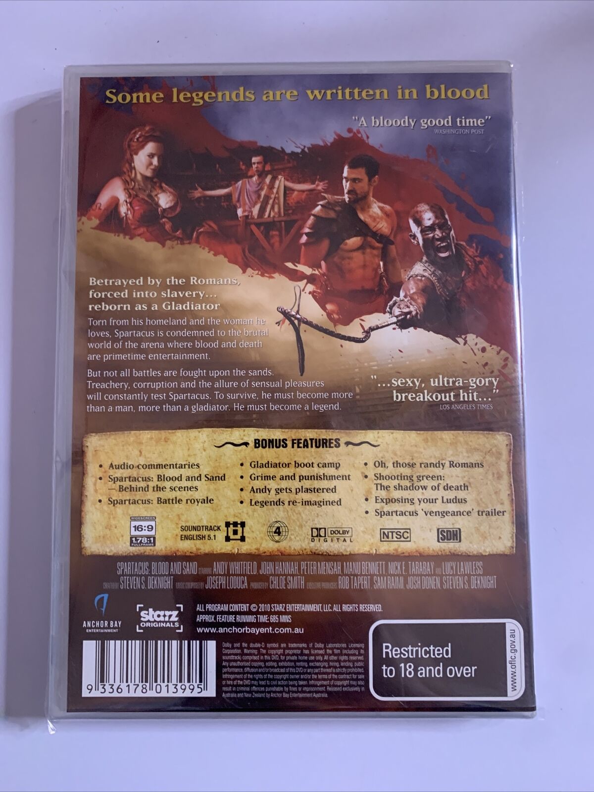 Spartacus - Blood And Sand  Season 1 (DVD, 2009) Region 4 NEW