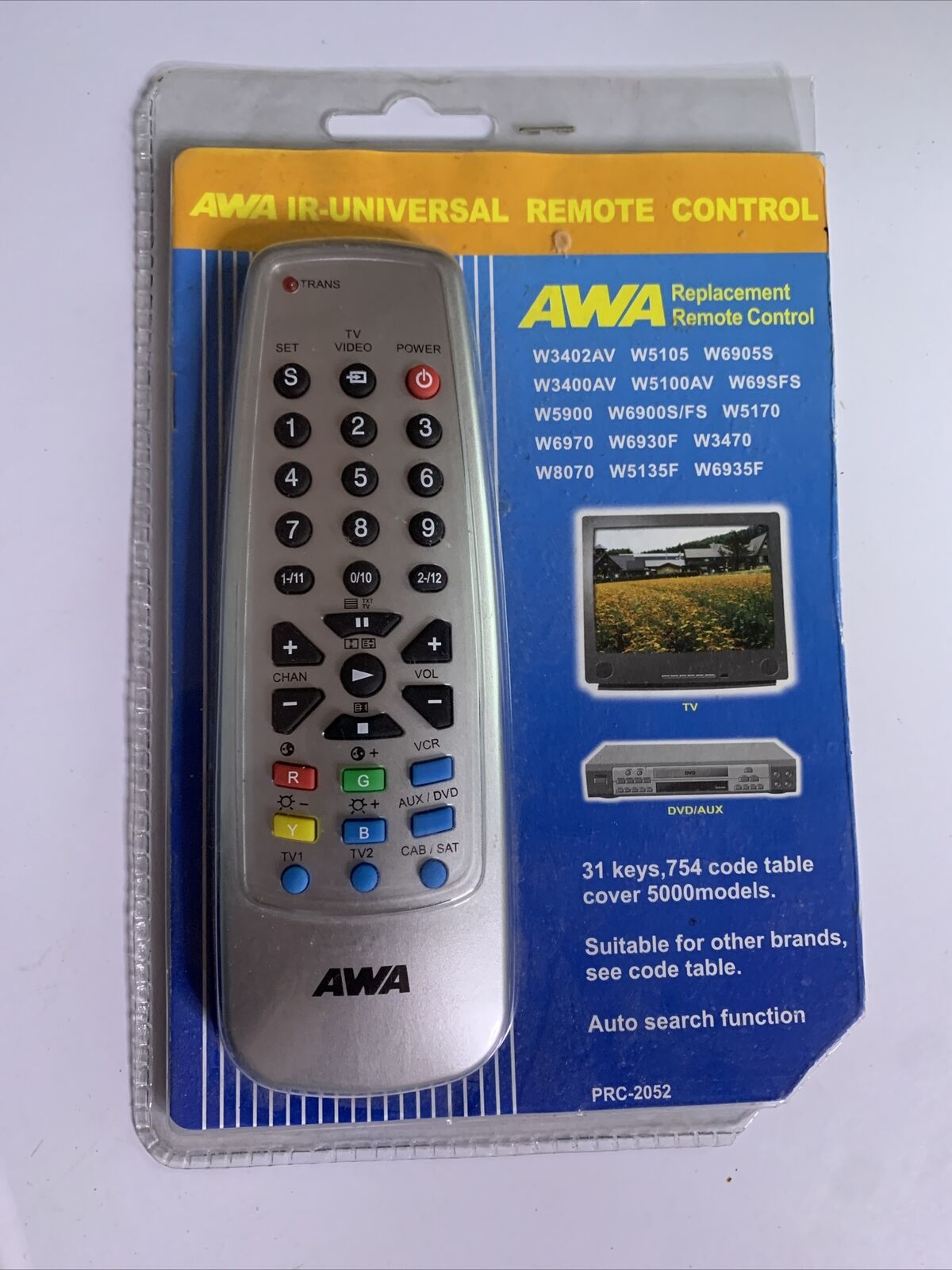 AWA Universal Remote for AWA DVD VCR Player Universal